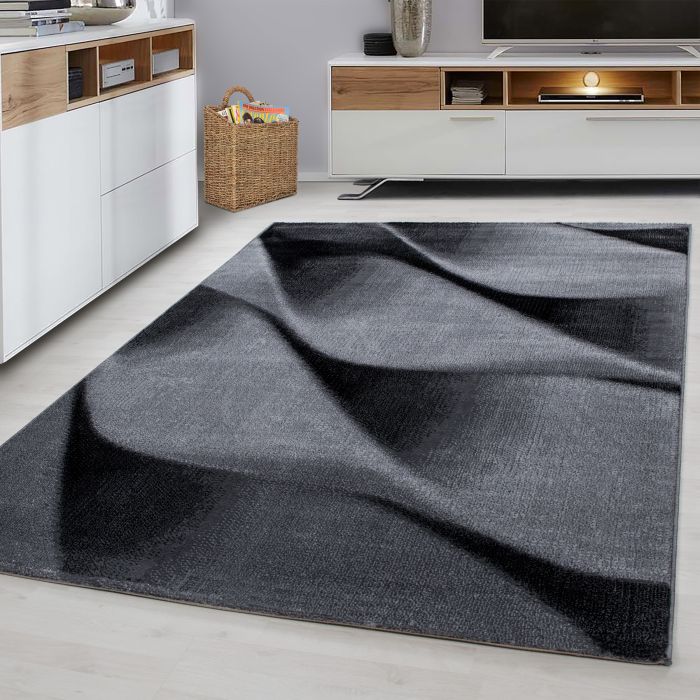 Parma Soft vloerkleed laagpolig rechthoek 160x230cm zwart