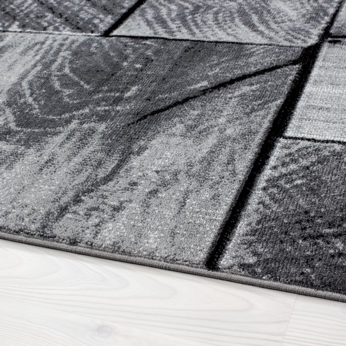 Parma Lami vloerkleed laagpolig rechthoek 80x150cm zwart