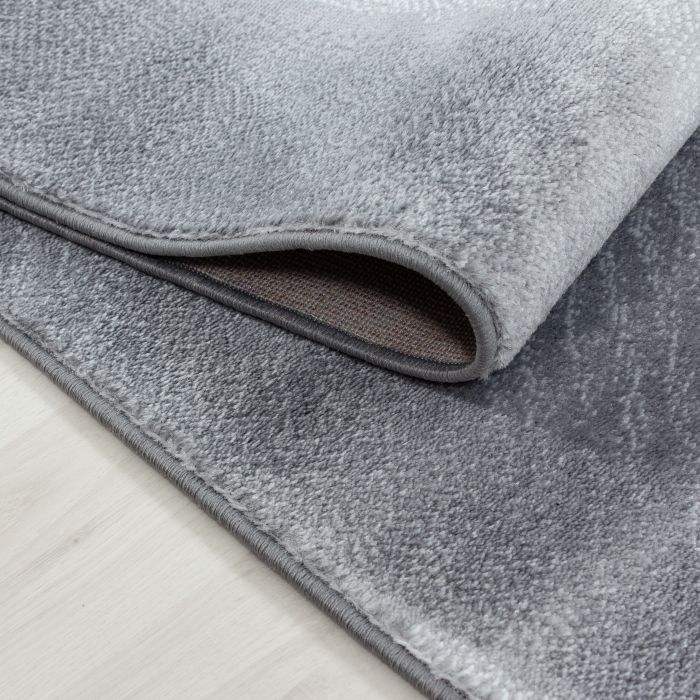 Parma Saty vloerkleed laagpolig rechthoek 80x150cm zwart