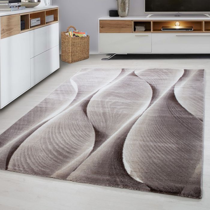 Parma Saty vloerkleed laagpolig rechthoek 160x230cm bruin