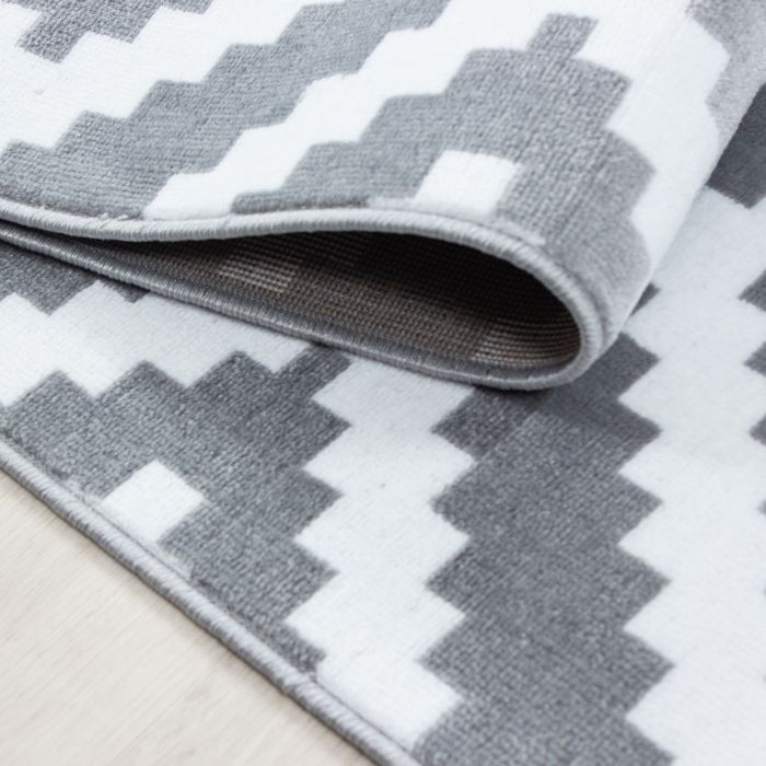 Plus Rhombus vloerkleed laagpolig rechthoek 120x170cm grijs