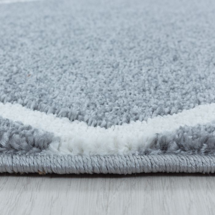 Rio Diago vloerkleed hoogpolig rechthoek 200x290cm zilverkleur