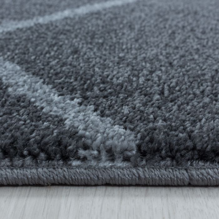 Rio Zigzag vloerkleed hoogpolig rechthoek 80x150cm grijs