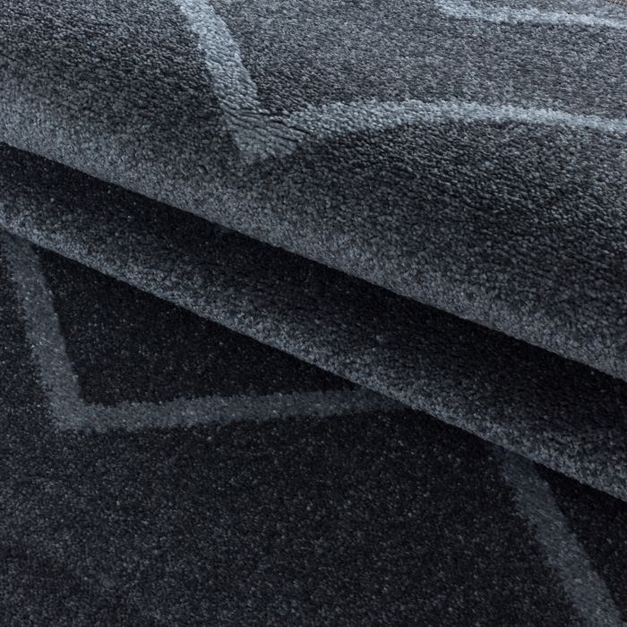 Rio Zigzag vloerkleed hoogpolig rechthoek 80x150cm grijs