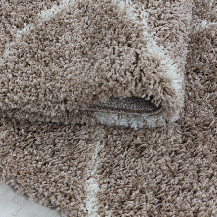 Salsa Shaggy vloerkleed hoogpolig rechthoek 60x110cm beige