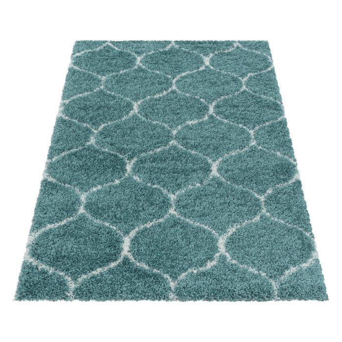 Salsa Shaggy vloerkleed hoogpolig rechthoek 160x230cm blauw