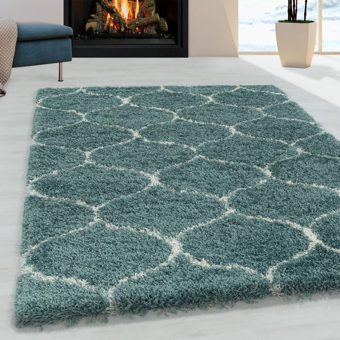 Salsa Shaggy vloerkleed hoogpolig rechthoek 160x230cm blauw