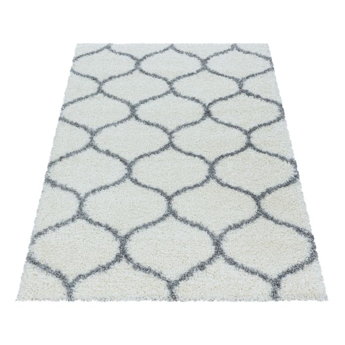 Salsa Shaggy vloerkleed hoogpolig rechthoek 60x110cm crème