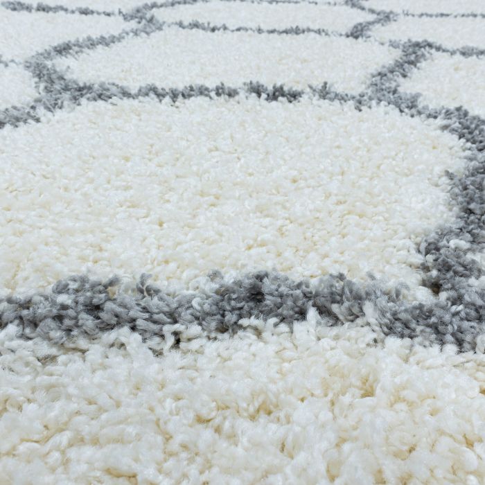 Salsa Shaggy vloerkleed hoogpolig rechthoek 60x110cm crème