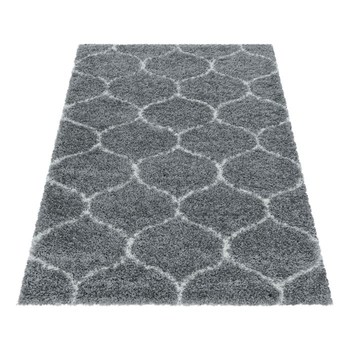 Salsa Shaggy vloerkleed hoogpolig rechthoek 200x290cm grijs
