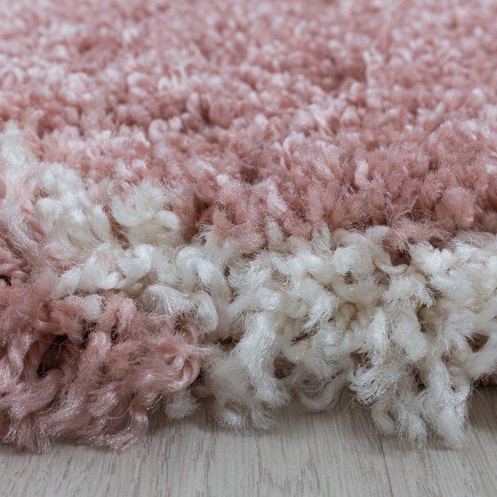 Salsa Shaggy vloerkleed hoogpolig rechthoek 120x170cm roos