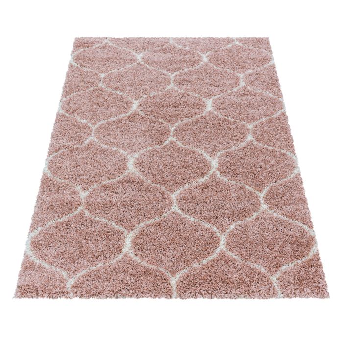 Salsa Shaggy vloerkleed hoogpolig rechthoek 200x290cm roos