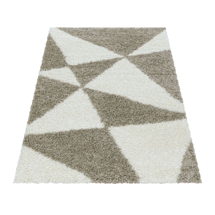 Tango Shaggy vloerkleed hoogpolig rechthoek 240x340cm beige