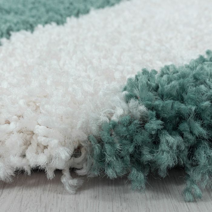 Tango Shaggy vloerkleed hoogpolig rond Ø 200cm blauw
