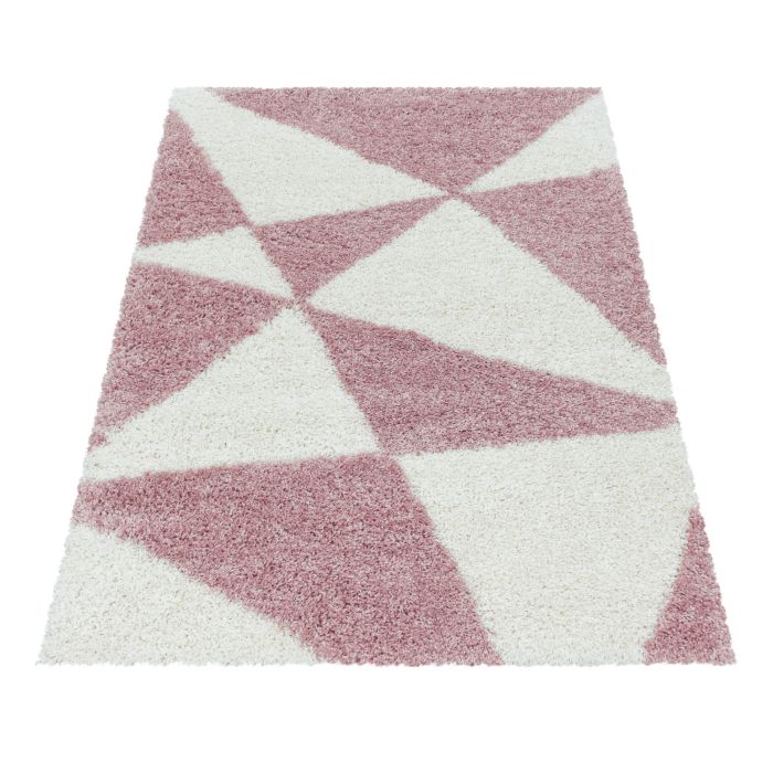 Tango Shaggy vloerkleed hoogpolig rechthoek 120x170cm roos