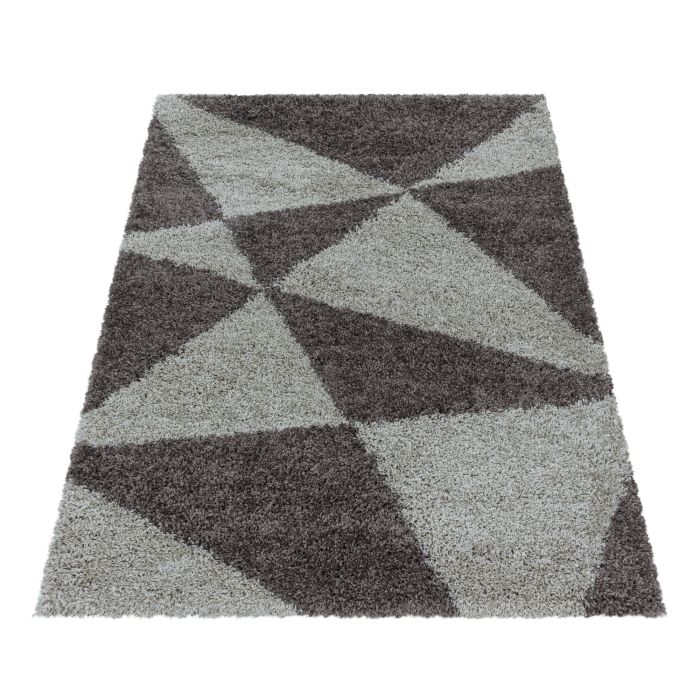 Tango Shaggy vloerkleed hoogpolig rechthoek 80x150cm taupe