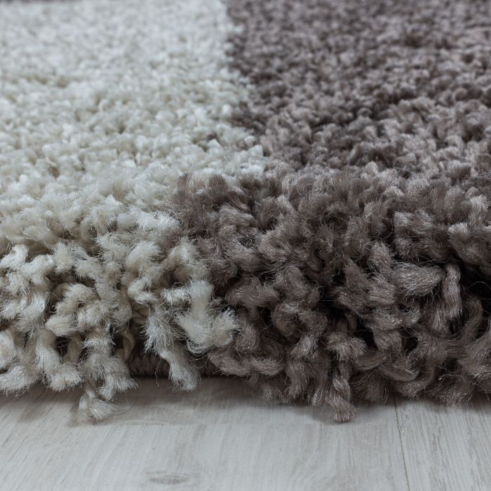 Tango Shaggy vloerkleed hoogpolig rechthoek 80x150cm taupe