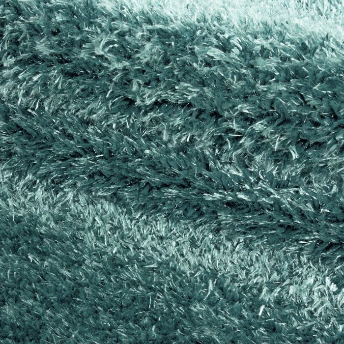 Brilliant Shaggy vloerkleed hoogpolig rond Ø 200cm aqua blauw