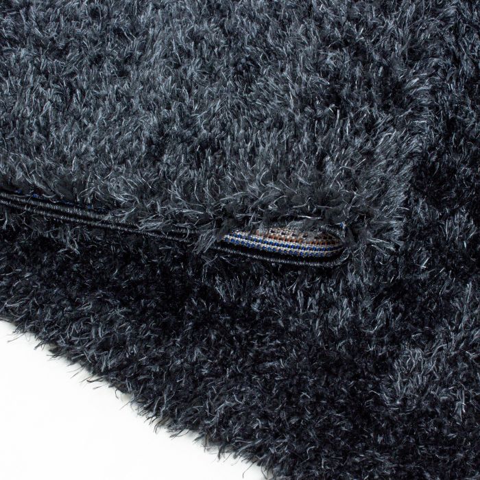 Brilliant Shaggy vloerkleed hoogpolig rechthoek 80x150cm zwart