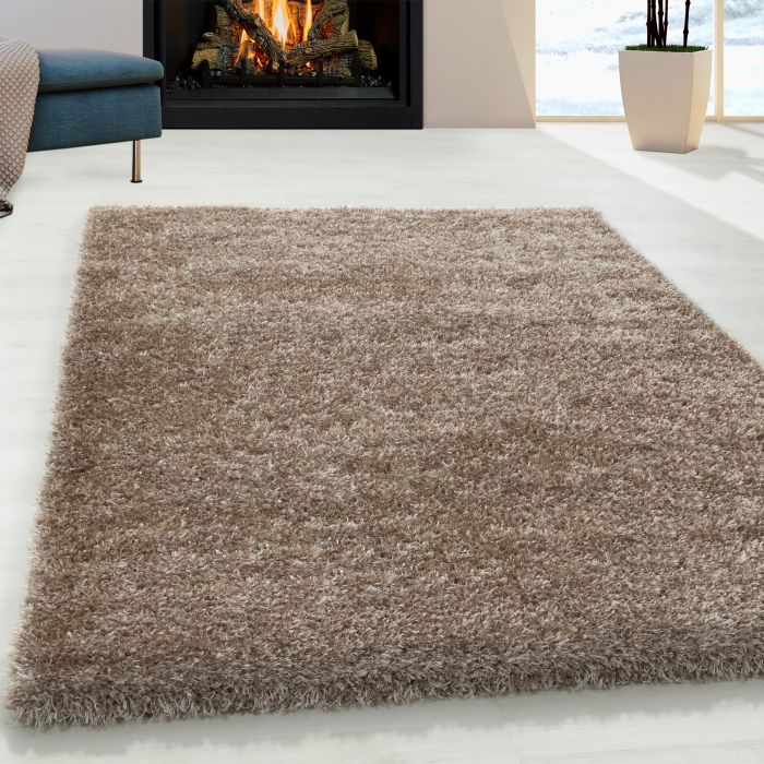 Brilliant Shaggy vloerkleed hoogpolig rechthoek 160x230cm taupe