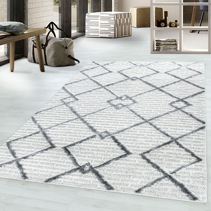 Pisa Trian vloerkleed hoogpolig rechthoek 280x370cm crème