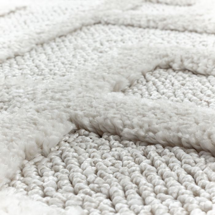 Pisa Square vloerkleed hoogpolig rechthoek 120x170cm crème