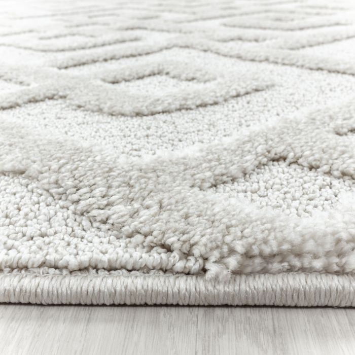 Pisa Square vloerkleed hoogpolig rechthoek 120x170cm crème