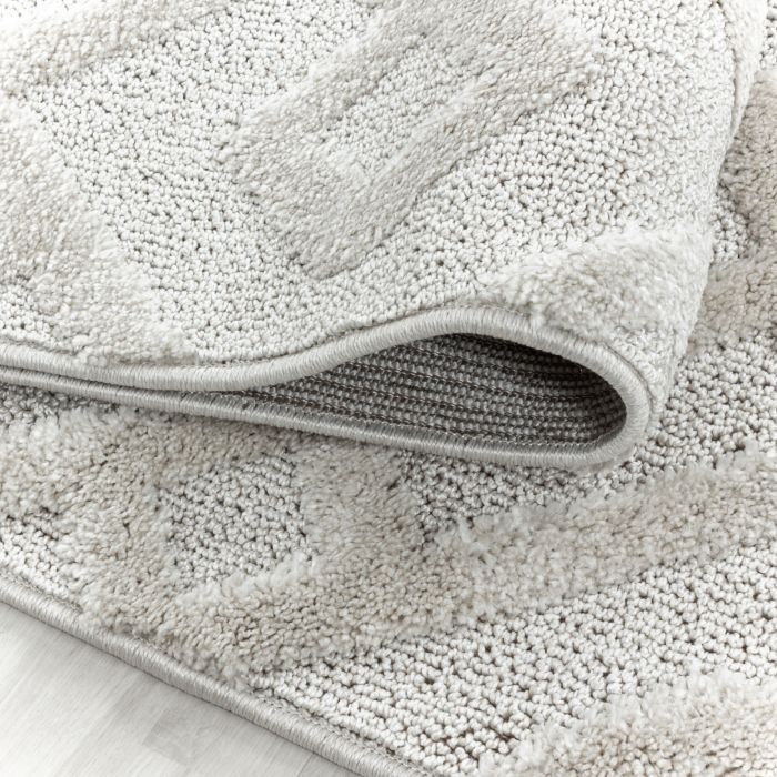 Pisa Square vloerkleed hoogpolig rechthoek 120x170cm crème