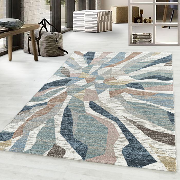 Royal Spiral vloerkleed laagpolig rechthoek 140x200cm multikleur