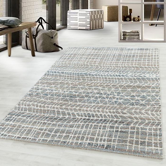 Royal Lines vloerkleed laagpolig rechthoek 140x200cm bruin
