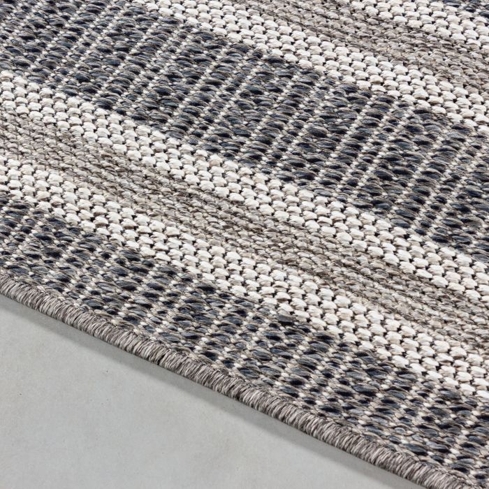 Aruba Meydan buitenkleed platgeweven rechthoek 160x230cm jute grijs