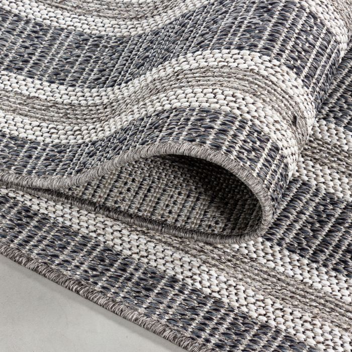 Aruba Meydan buitenkleed platgeweven rechthoek 200x290cm jute grijs