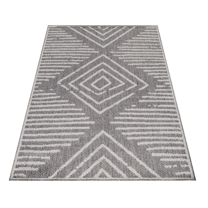 Aruba Aim buitenkleed platgeweven loper 80x250cm grijs