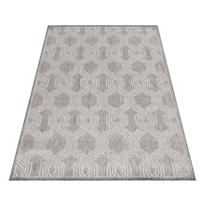 Aruba Weft buitenkleed platgeweven rechthoek 200x290cm grijs