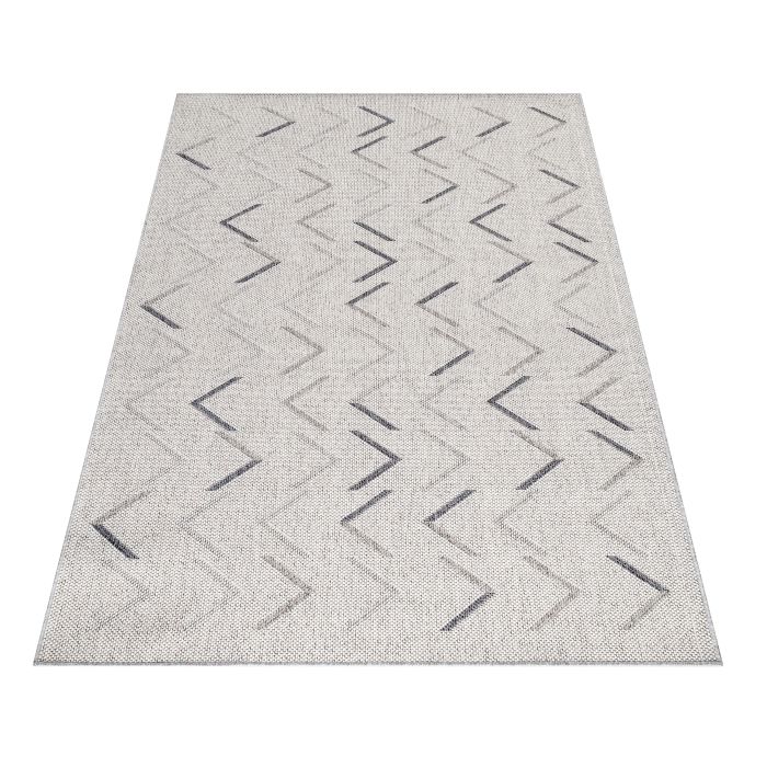 Aruba Wavy buitenkleed platgeweven loper 80x250cm crème