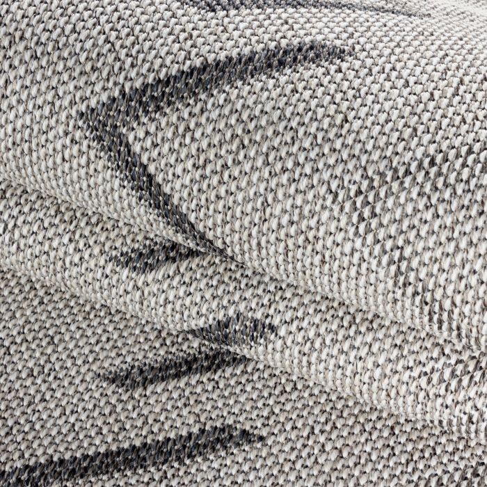 Aruba Wavy buitenkleed platgeweven rechthoek 120x170cm crème