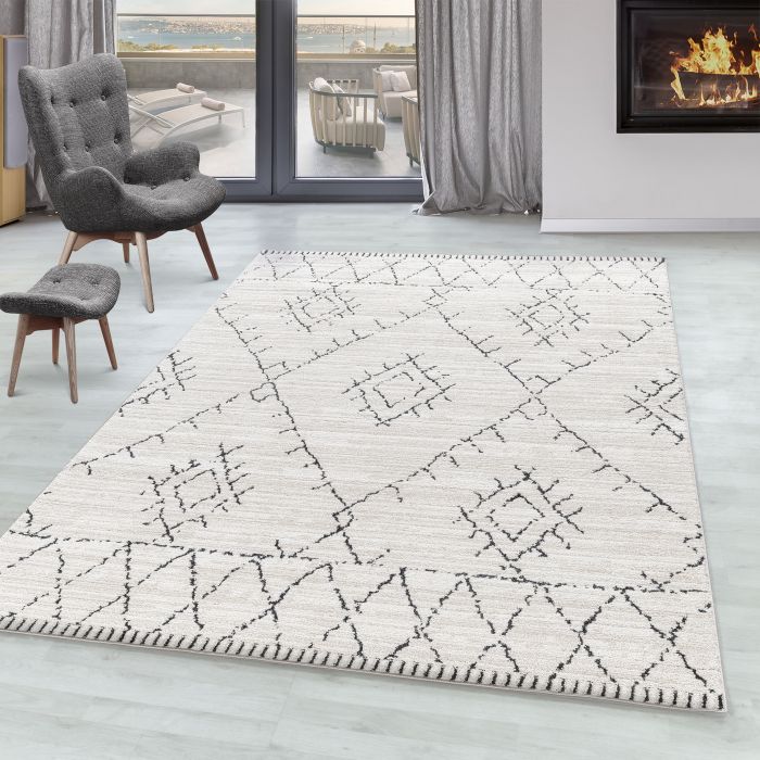 Taznaxt Aledin vloerkleed laagpolig loper 80x250cm crème