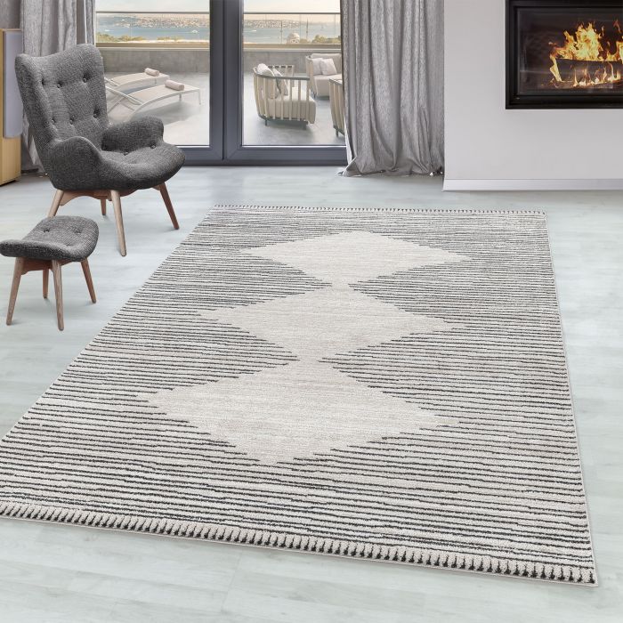 Taznaxt Jamila vloerkleed laagpolig rechthoek 200x290cm crème