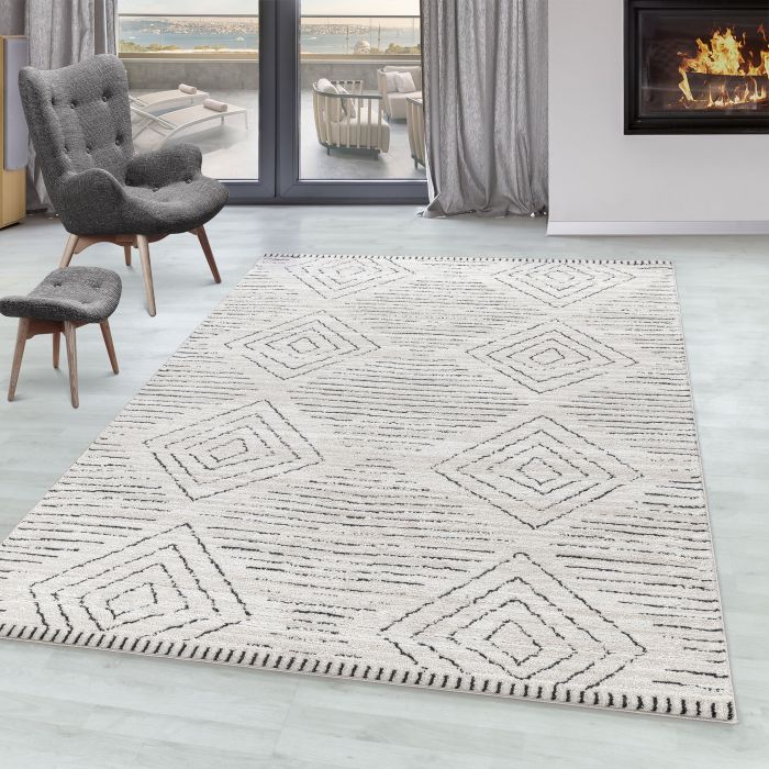 Taznaxt Aich vloerkleed laagpolig rechthoek 200x290cm crème