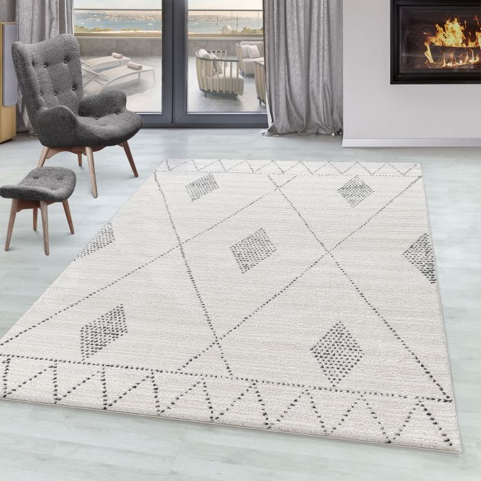 Taznaxt Manipu vloerkleed laagpolig rechthoek 120x170cm crème