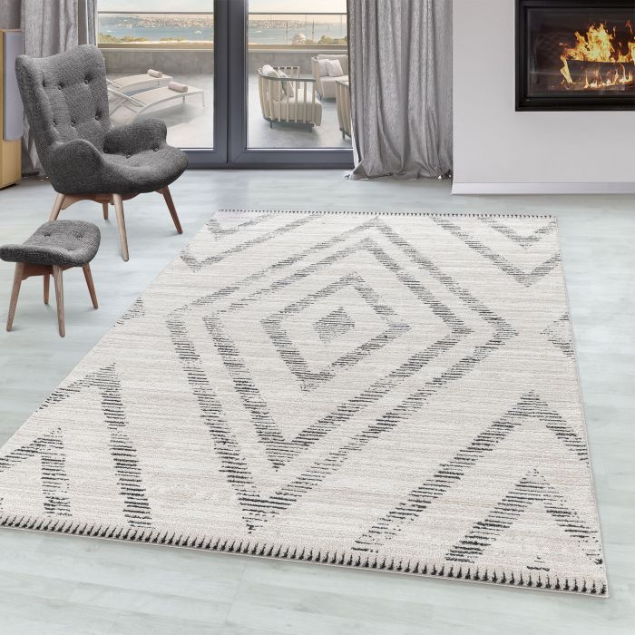 Taznaxt Hana vloerkleed laagpolig rechthoek 240x340cm crème