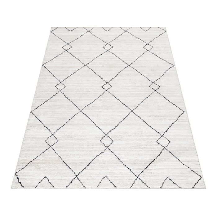 Taznaxt Haki vloerkleed laagpolig rechthoek 120x170cm crème