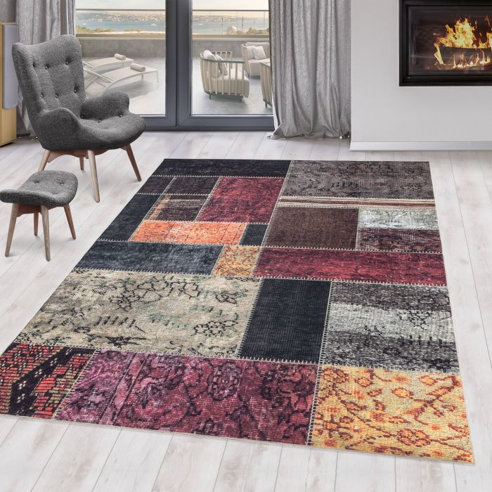 Fiesta Empire antislip vloerkleed platgeweven rechthoek 160x230cm multikleur