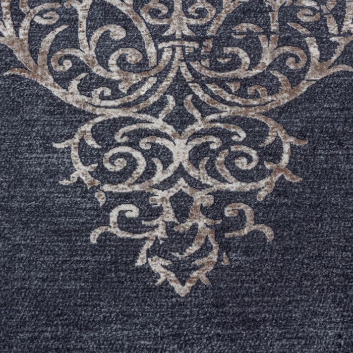 Fiesta Nouristan antislip vloerkleed platgeweven rechthoek 160x230cm zwart