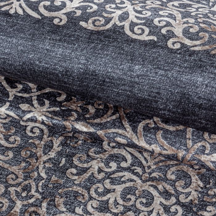 Fiesta Nouristan antislip vloerkleed platgeweven rechthoek 160x230cm zwart