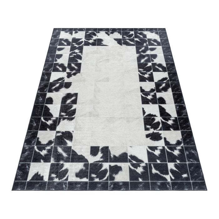 Fiesta Lento antislip vloerkleed platgeweven rechthoek 200x290cm zwart