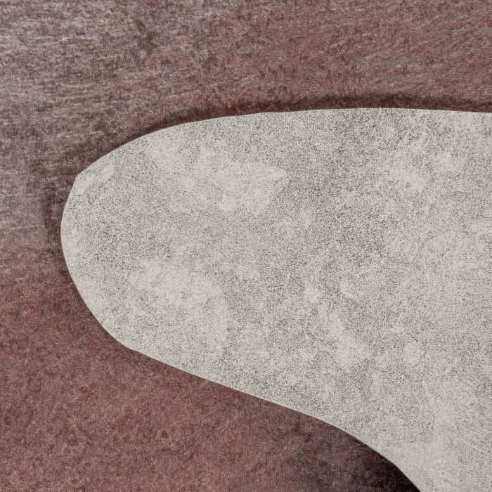 Etosha Koe antislip vloerkleed platgeweven rechthoek 100x135cm imitatie dierenhuid bruin