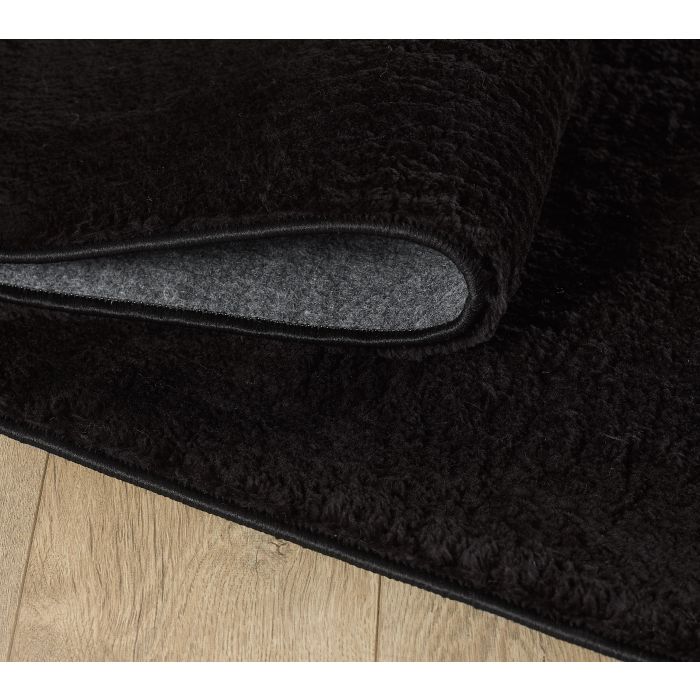 Catwalk antislip vloerkleed laagpolig rond Ø 80cm zwart