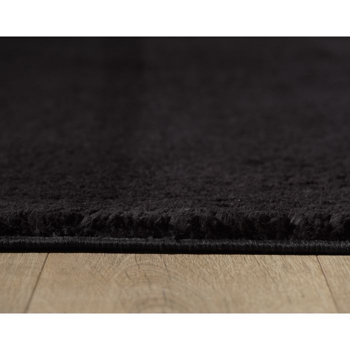 Catwalk antislip vloerkleed laagpolig rond Ø 80cm zwart
