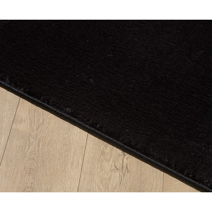 Catwalk antislip vloerkleed laagpolig rond Ø 80cm zwart